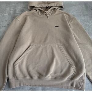 Vintage 90s Nike tan hoodie sweatshirt size medium